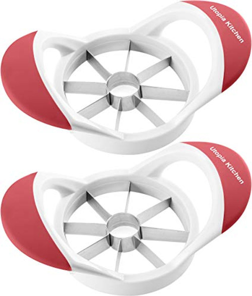 Utopia Kitchen 2 Pack Apple Slicer - Corer - Divider - Cutter - Wedger Tool -Red- Utopia Kitchen 2 Pack Apple Slicer - Corer - Divider - Cutter - Wedger Tool -Red-