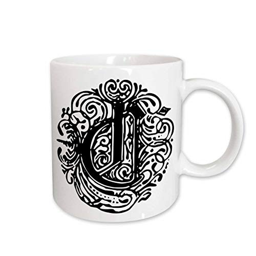 3dRose Fancy Letter C Ceramic Mug 15-Ounce