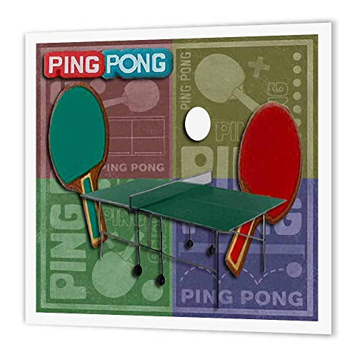 3dRose ht_16303_3 Ping Pong Primary Colors-Iron On Heat Transfer 10 by 10" for White Material 3dRose ht_16303_3 Ping Pong Primary Colors-Iron On Heat Transfer 10 by 10" for White Material