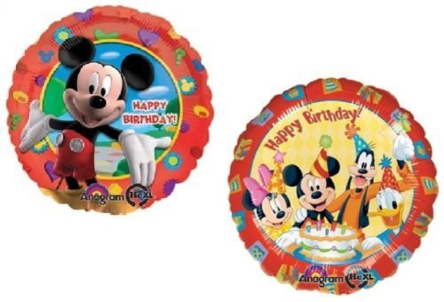 LOONBALLOON Mickey Minnie Mouse Donald Duck Goofy 18" Happy Birthday Party Mylar Balloons