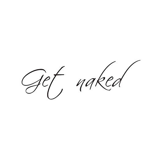 Get Naked Wall Decal Vinyl Bathroom Home Background Decor Wall Art Sticker-23.6''x11.8"- Get Naked Wall Decal Vinyl Bathroom Home Background Decor Wall Art Sticker-23.6''x11.8"-