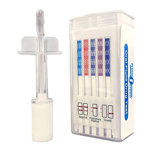 Prime Screen -1 Pack- 5 Panel Oral Saliva Test Kit -COC MET OPI PCP THC- - ODOA-956