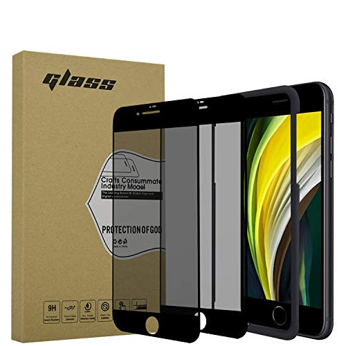 Privacy Screen Protector for iPhone 7 Plus 8 Plus Anti Glare-Spy-Scratch Tempered Glass Film 2-Pack 5.5 Inch Easy Installation with Installation Frame
