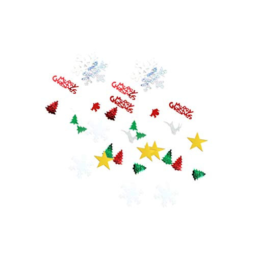 Healifty Christmas Confetti Merry Ctristmas Snowflake Sequins Christmas Tree Confetti Table Scatter for Xmas Holiday Party Decoration 30g