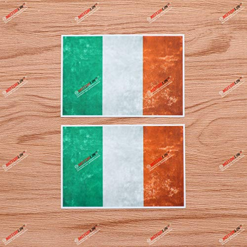 Ireland Irish Flag Map Outline Vinyl Decal Sticker - 2 Pack Glossy 4 Inches - Grunge Subdued Vintage - for Car Boat Laptop Cup Ireland Irish Flag Map Outline Vinyl Decal Sticker - 2 Pack Glossy 4 Inches - Grunge Subdued Vintage - for Car Boat Laptop Cup