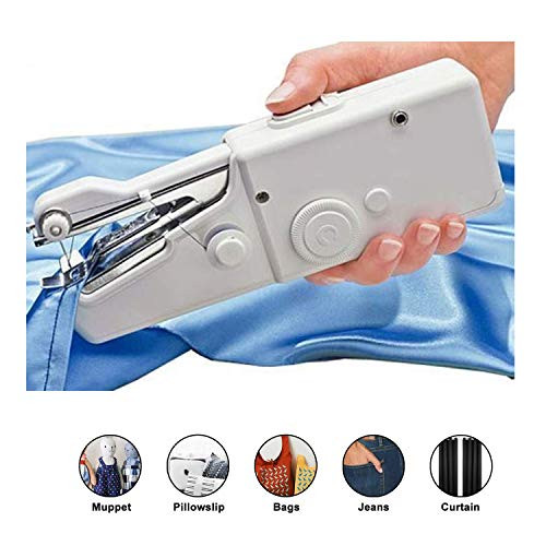 MQFORU Portable Sewing Machine, Mini Handheld Sewing Machine Cordless Electric Stitch Household Tool for Fabric, Clothing, Kids Cloth, Home Travel Use MQFORU Portable Sewing Machine, Mini Handheld Sewing Machine Cordless Electric Stitch Household Tool for Fabric, Clothing, Kids Cloth, Home Travel Use