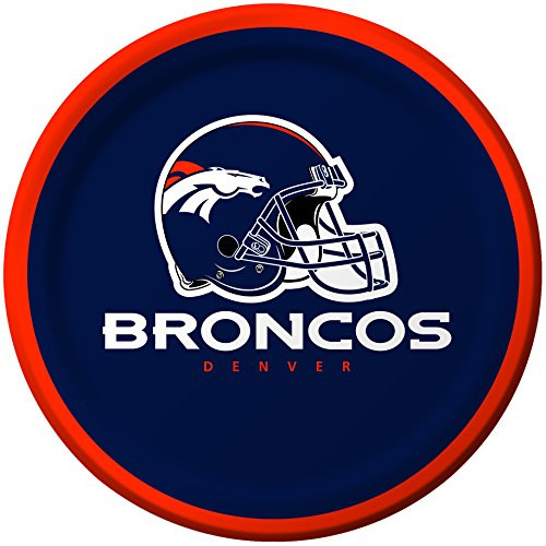Creative Converting 8 Count Denver Broncos Paper Dessert Plates