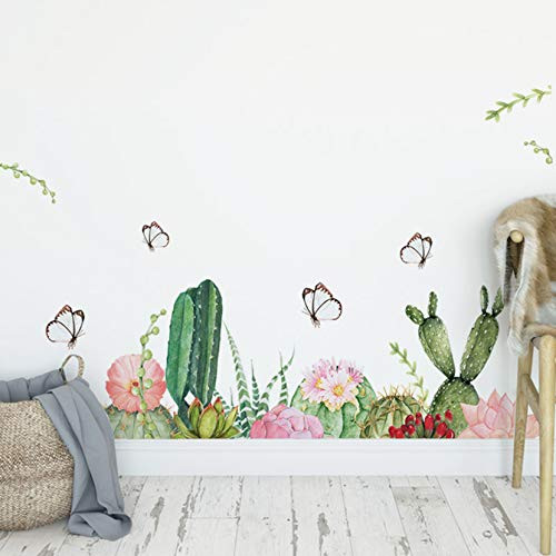 MOLANCIA Cactus Succulent Wall Stickers Green Potted Plant Wall Decals Green Plants Peel and Stick Removable Wallpaper Cacti Flowers Vinyl Wall Mural Art Decor for Kids Girl Bedroom Living Room MOLANCIA Cactus Succulent Wall Stickers Green Potted Plant Wall Decals Green Plants Peel and Stick Removable Wallpaper Cacti Flowers Vinyl Wall Mural Art Decor for Kids Girl Bedroom Living Room