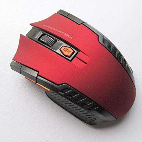 2.4Ghz 800-1200-2000 DPI Mini Wireless Optical Gaming Mouse Mice and  USB Receiver for PC Laptop -Color - Red-
