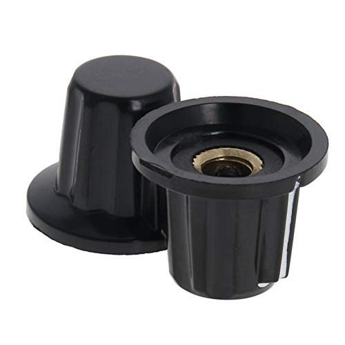 Fielect Potentiometer Control Knob 2Pcs 6mm Insert Shaft Plastic Potentiometer Volume Control Rotary Knob Black Fielect Potentiometer Control Knob 2Pcs 6mm Insert Shaft Plastic Potentiometer Volume Control Rotary Knob Black