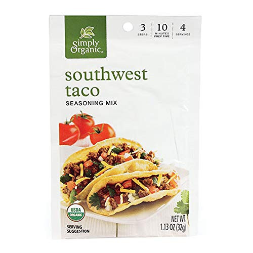 Simply Organic Southwest Taco Seasoning Certified Organic - 1.13 oz - Pack of 2
