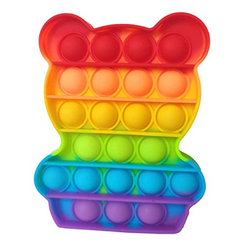 Rainbow Bubble Sensory Fidget Toys?Push Pop Bubble Fidget Sensory Toy Stress Relief Anti-Anxiety Tools for Adult Kids