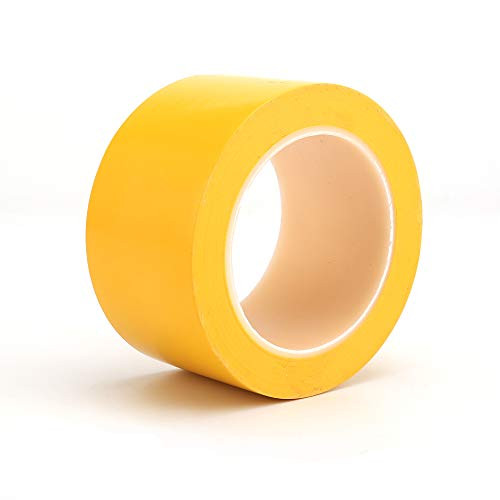 Black and Yellow Adhesive Warning Tape Hazard Warning Safety Stripe Tape Marking Tape Floor Splicing Tape PVC Safety Tape Ideal for Walls Floors Pipes and Equipment -1 yellow-