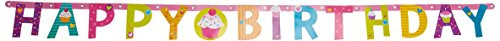 amscan Illustrated Letter Banner - Cupcakes Collection - Birthday 4 1-4" Multi Color Model-121291