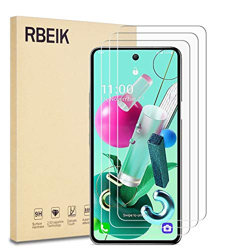 LG K92 5G Screen Protector Glass -3 Pack- RBEIK Premium 9H Hardness Tempered Glass Anti-Fingerprints Scratch Resistance Bubble Free Screen Protector for LG K92 5G LG K92 5G Screen Protector Glass -3 Pack- RBEIK Premium 9H Hardness Tempered Glass Anti-Fingerprints Scratch Resistance Bubble Free Screen Protector for LG K92 5G