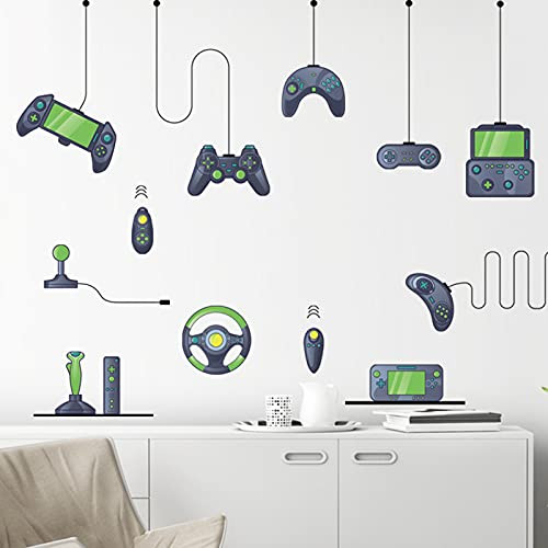 Game Controller Wall Decals Colorful Game Wall Stickers for Boys Room Creative Video Game Wall Posters Peel and Stick Gaming Wall Murals for Kids Bedroom Playroom