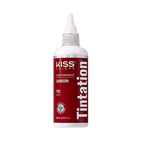Kiss Tintation Semi-Permanent Hair Color Treatment 148 mL -5 US fl.oz- -Crimson-