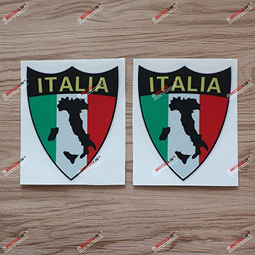 Italy Italian Flag Shield Map Outline Decal Sticker Vinyl - 2 Pack Reflective 6 Inches - for Car Boat Laptop Cup Phone 02031 Italy Italian Flag Shield Map Outline Decal Sticker Vinyl - 2 Pack Reflective 6 Inches - for Car Boat Laptop Cup Phone 02031