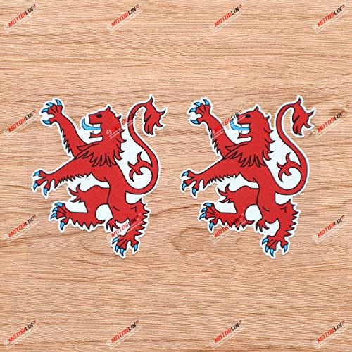 Scottish Lion Red Blue Toe Rampant Scotland Vinyl Decal Sticker - 2 Pack Glossy 4 Inches - for Car Boat Laptop Cup Scottish Lion Red Blue Toe Rampant Scotland Vinyl Decal Sticker - 2 Pack Glossy 4 Inches - for Car Boat Laptop Cup