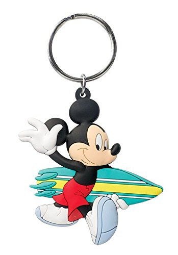 Disney Mickey Mouse Surfer Run Rubber Keychain