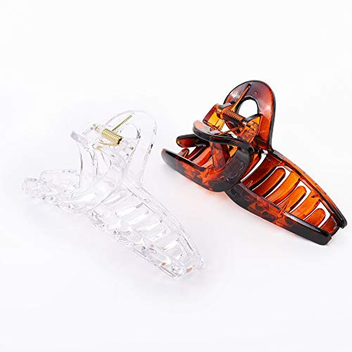 4.6" Hair Claw Clips for Women Large Strong Hold Hair Clips Big Hair Grip Acrylic Hairpins Barrettes for Thick Hair 4.6" Hair Claw Clips for Women Large Strong Hold Hair Clips Big Hair Grip Acrylic Hairpins Barrettes for Thick Hair
