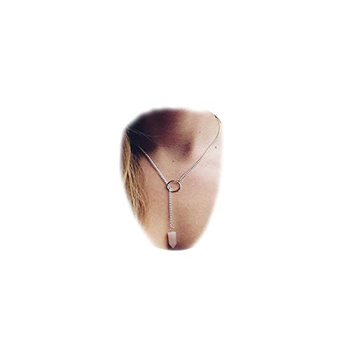 Sttiafay Gothic Gorgeous Hexagonal Column Crystal Pendant Necklaces Dainty Long Chain Tassel Choker Necklace Jewelry for Women Girls Sttiafay Gothic Gorgeous Hexagonal Column Crystal Pendant Necklaces Dainty Long Chain Tassel Choker Necklace Jewelry for Women Girls