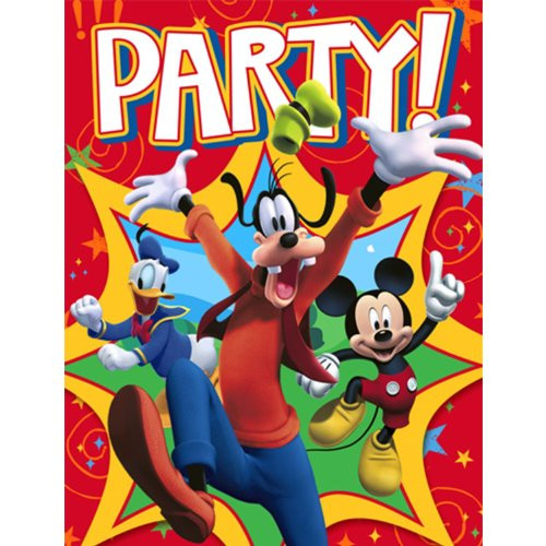 Mickey Mouse 'Fun and Friends' Invitations w- Env. -8ct-
