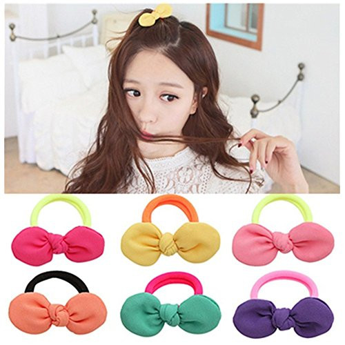 Lovef 9 Pcs Girl's Bowknot Hair Rope Ponytail Kids Holder Elastic Hair Ties Lovef 9 Pcs Girl's Bowknot Hair Rope Ponytail Kids Holder Elastic Hair Ties