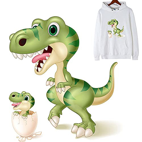 Kids Iron on Transfers Patches Set Assorted Cute Dinosaur Animal Iron on Appliques Patches DIY Heat Transfer Stickers for T-Shirt Clothing Jeans Backpacks