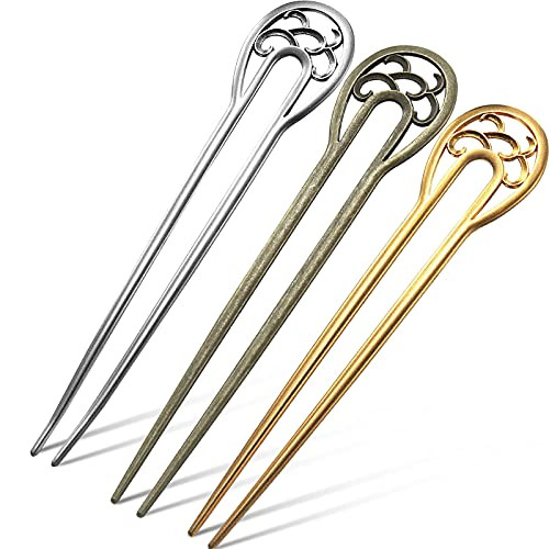 3 Pieces Hair Sticks Hair Chignon Pins Vintage Hair Sticks Metal U Shaped Hairpin Hair Stick Fork Sticks Hair Fork Pins 2 Prong Updo Chignon Pins Hair Stick Hair Pins Hair Accessories for Women Girls 3 Pieces Hair Sticks Hair Chignon Pins Vintage Hair Sticks Metal U Shaped Hairpin Hair Stick Fork Sticks Hair Fork Pins 2 Prong Updo Chignon Pins Hair Stick Hair Pins Hair Accessories for Women Girls