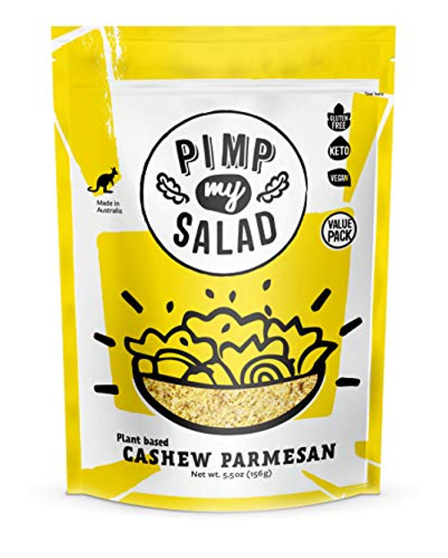 PIMP MY SALAD Cashew Parmesan Cheese - Keto Dairy Free Cashew Grated Cheese - Vegan Parmesan - Gluten Free Vegan Cheese - Plant Based Protein Cheese Alternative - Low Carb PIMP MY SALAD Cashew Parmesan Cheese - Keto Dairy Free Cashew Grated Cheese - Vegan Parmesan - Gluten Free Vegan Cheese - Plant Based Protein Cheese Alternative - Low Carb