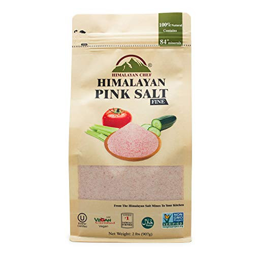 Himalayan Chef Himalayan Pink Salt Fine Stand up Bag with Window 2 LBS