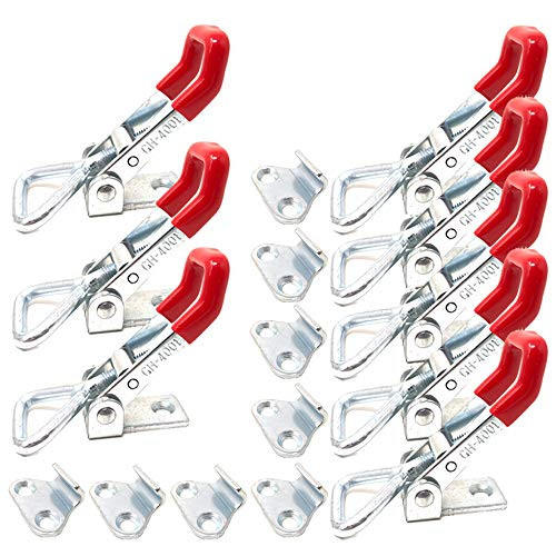 8PCS Toggle Clamp 4001 Heavy Duty Hand Tool Quick Release Metal Holding Capacity Latch Type 220 Lbs