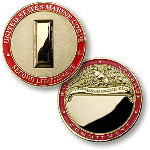 U.S. Marines Corps Second Lieutenant Engravable Challenge Coin