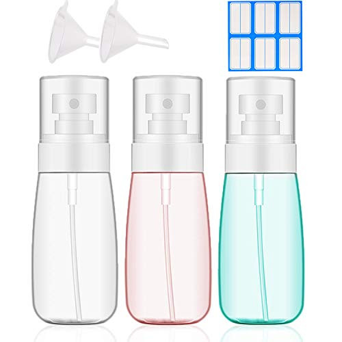 Fine Mist Spray BottleMEKK 3PACK Travel Spray Bottle Fine Mist Sprayer3PCS Mini Alcohol Spray Bottle Travel ContainersEmpty Spray Bottles for Alcohol Disinfectant Hand Sanitizer-100ML- 