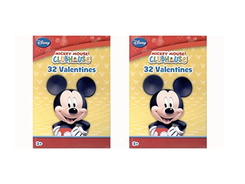 Disney Mickey Mouse Clubhouse 32 Valentine Cards -2 Pack-
