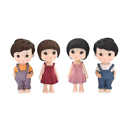 YERZ Mini Dolls Fairy Garden Miniatures Wedding Decor DIY Micro Landscape Dollhouse Terrarium Figures Figurine-2 Pairs- YERZ Mini Dolls Fairy Garden Miniatures Wedding Decor DIY Micro Landscape Dollhouse Terrarium Figures Figurine-2 Pairs-