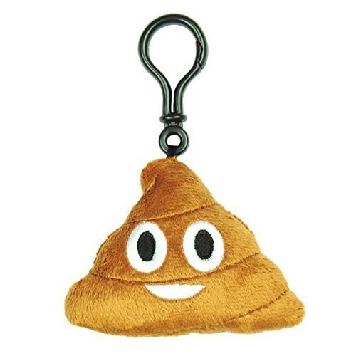EMOJESSS Poop Emoji Keychain 3" Plush Clip-On Keychain Limited Backpack Purse Accessory