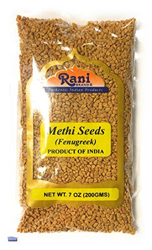 Rani Fenugreek -Methi- Seeds Whole 7oz -200g- Trigonella foenum graecum~ All Natural - Vegan - Gluten Friendly - Non-GMO - Indian Origin used in cooking  and  Ayurvedic spice