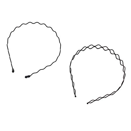 Ryalan Fashionable Unisex Spring Wavy Headband Simple Metal Hair Hoop Ordinary Headwear Hair Accessories for Women and Men -2 Pcs R3- Ryalan Fashionable Unisex Spring Wavy Headband Simple Metal Hair Hoop Ordinary Headwear Hair Accessories for Women and Men -2 Pcs R3-