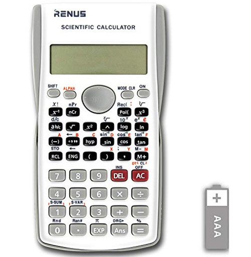 RENUS 2-Line Engineering Scientific Calculator Function Calculator for Student and Teacher