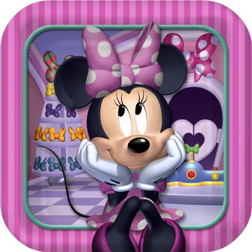 Hallmark - Disney Minnie Mouse Bow-tique Dream Party Square Dessert Plates Hallmark - Disney Minnie Mouse Bow-tique Dream Party Square Dessert Plates