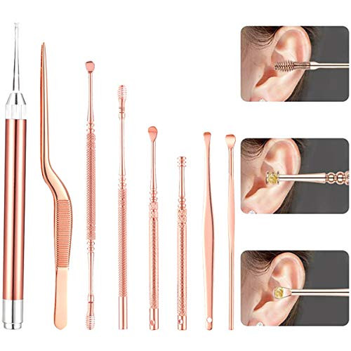 Earwax Remover Ear Wax Cleaner Ear Wax Remover Soft Silicone Spiral Earwax Remover Tool 16 Replacement Heads Replacement