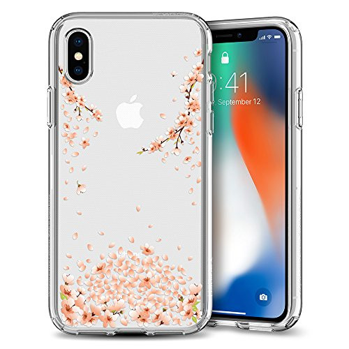 Spigen Liquid Crystal Designed for Apple iPhone Xs Case (2018) / Designed for Apple iPhone X Case (2017) - Blossom Crystal Clear