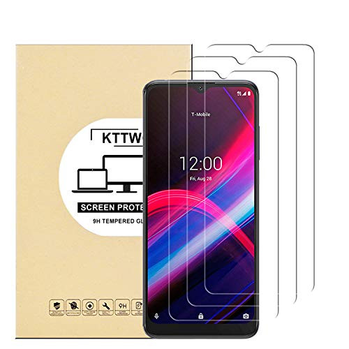 -3 Pack- T-Mobile Revvl 4 Plus Screen Protector Glass KTTWO Anti-Scratch Anti-Fingerprint 9H Hardness Tempered Glass Screen Protector for T-Mobile Revvl 4 Plus