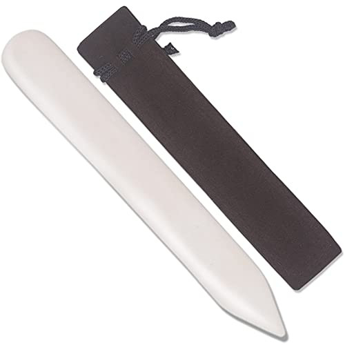 LAMXD Genuine Bone Folder Crafts Scoring Folding Creasing Paper Crafting Scrapbooking Tool for DIY Handmade Leather Burnishing Bookbinding Cards and Office Paper Crafts -100 percent Cattle Bone-