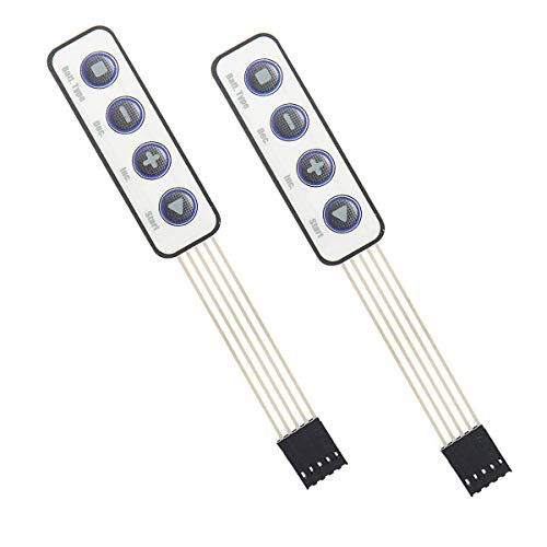 2PC 1x4 4 Key Matrix Array Membrane Switch Keypad Keyboard Matrix Array Keys Display Switch Control Panel Keypad DIY Key Matrix