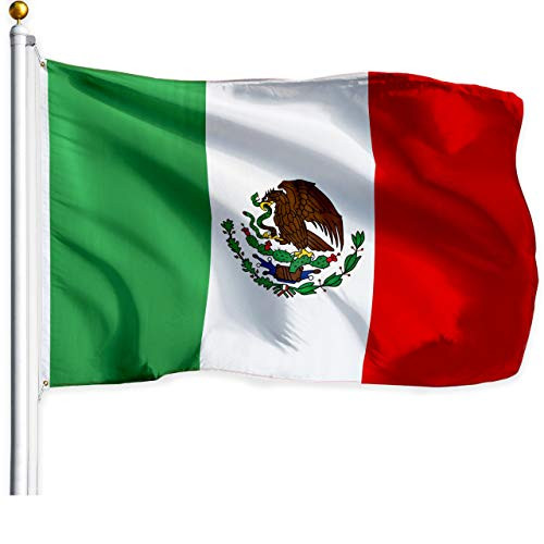 G128  Mexico -Mexican- Flag - 3x5 feet - Printed  Vibrant Colors Brass Grommets Quality Polyester