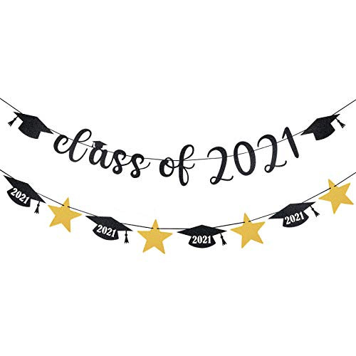 Black Glitter Class of 2021 Banner and Glitter Graduation Cap Star Banner - 2021 Graduation Decorations 2021 Graduation Party Supplies Graduation Banner 2021 Graduation Cap Banner Black Glitter Class of 2021 Banner and Glitter Graduation Cap Star Banner - 2021 Graduation Decorations 2021 Graduation Party Supplies Graduation Banner 2021 Graduation Cap Banner