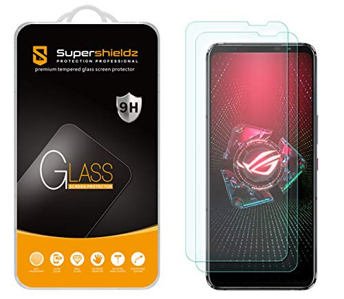 -2 Pack- Supershieldz Designed for Asus Rog Phone 5- Rog Phone 5 Pro-Rog Phone 5 Ultimate Tempered Glass Screen Protector Anti Scratch Bubble Free
